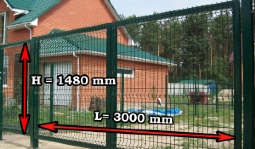 Распашные ворота "Классик Лайт" 1480х3000 мм